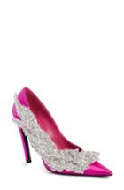 Women's Balenciaga Embellished Pointy Toe Pump .5us / 37.5eu - Pink
