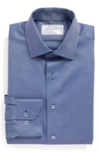 Men's Lorenzo Uomo Trim Fit Solid Dress Shirt .5 - 34/35 - Blue