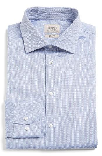 Men's Armani Collezioni Slim Fit Tonal Diamond Dress Shirt