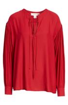 Women's Treasure & Bond Tie Front Shirt, Size - Red