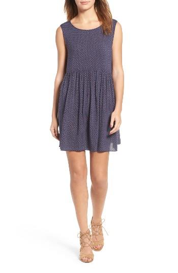 Women's Hinge Print Swing Dress, Size - Blue