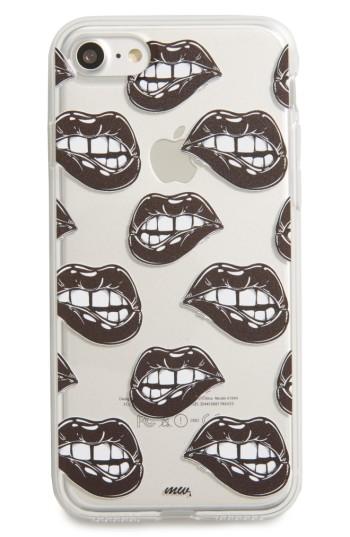 Milkyway Lips With Teeth Iphone 7 Case - Black