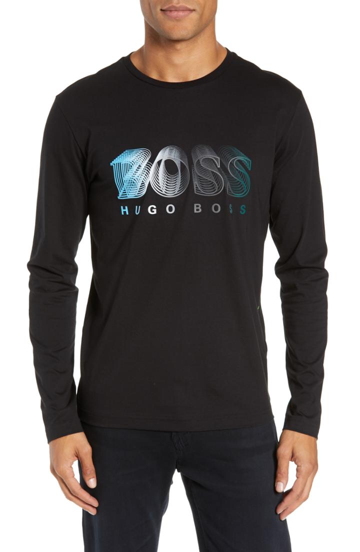 Men's Boss Togn Regular Fit Long Sleeve T-shirt - Black