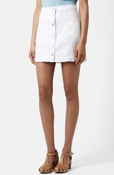 Women's Topshop Moto Button Front