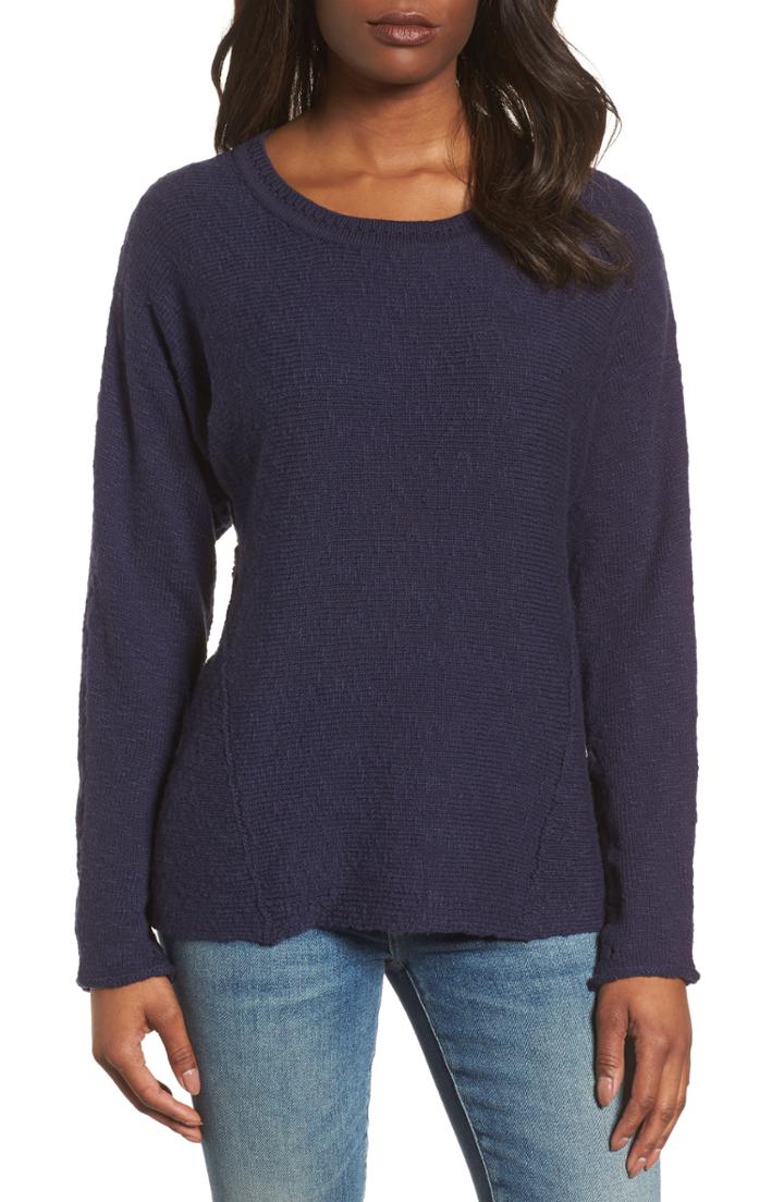 Women's Caslon Mix Stitch Swing Cotton Sweater