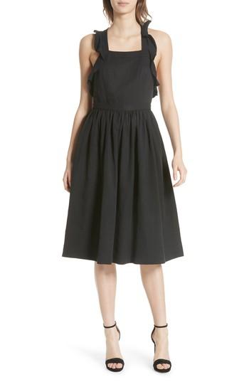 Women's Ulla Johnson Willa Pinafore Dress - Black