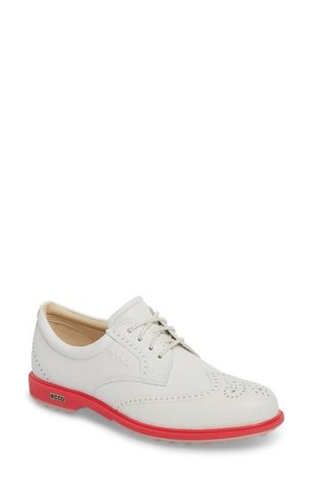 Women's Ecco 'tour' Hybrid Wingtip Golf Shoe -6.5us / 37eu - White