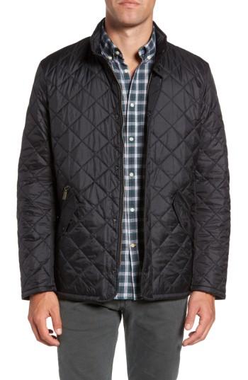 Men's Barbour Flyweight Chelsea Quilted Jacket - Black