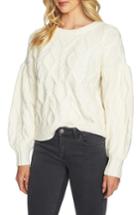 Women's 1.state Blouson Sleeve Sweater - White