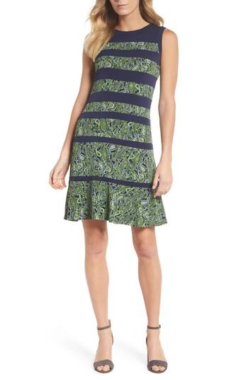 Women's Michael Michael Kors Paisley Paneled Dress - Blue
