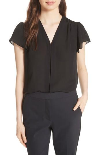 Women's Rebecca Taylor Celina Silk Top - Black