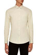 Men's Topman Muscle Fit Stripe Oxford Shirt - Beige