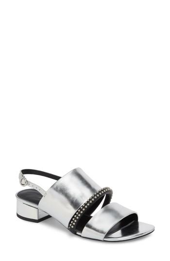 Women's 3.1 Phillip Lim Drum Studded Slingback Sandal Eu - Grey