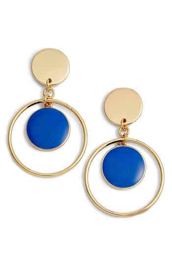 Women's Halogen Double Disc With Hoop Drop Earrings