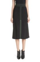 Women's Burberry Churn A-line Midi Skirt Us / 40 It - Black