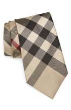 Men's Burberry Clinton Check Silk Tie, Size - Beige