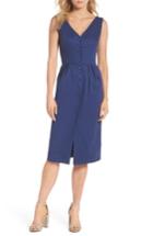 Women's Gal Meets Glam Collection Thelma Solid Button Front Sheath - Blue