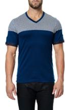 Men's Maceoo V-neck Stretch T-shirt (s) - Blue