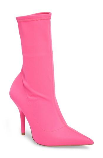 Women's Steve Madden Mimi Stretch Bootie .5 M - Pink