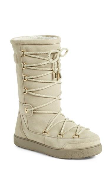 Women's Moncler 'new Laetitia' Genuine Shearling Boot