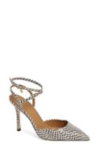 Women's Tory Burch Penelope Pointy Toe Wraparound Pump .5 M - White