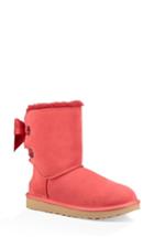 Women's Ugg Customizable Bailey Bow Genuine Shearling Bootie M - Red