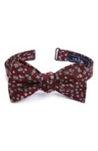 Men's The Tie Bar Freefall Floral Silk Bow Tie, Size - Burgundy