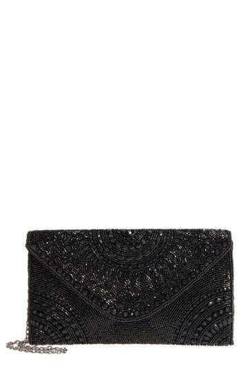 Nordstrom Alhambra Beaded Envelope Clutch - Black