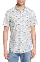 Men's Bonobos Slim Fit Surf Print Short Sleeve Sport Shirt - White
