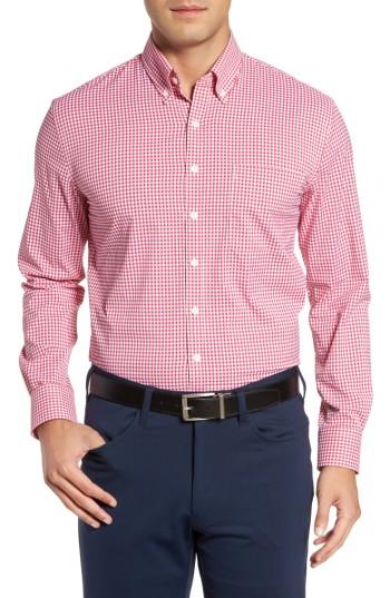 Men's Bobby Jones Ramsey Easy Care Gingham Sport Shirt - Pink