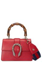 Gucci Mini Dionysus Leather Top Handle Satchel - Red