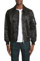 Men's Burberry Pipley Spread Collar Bomber Jacket - Black