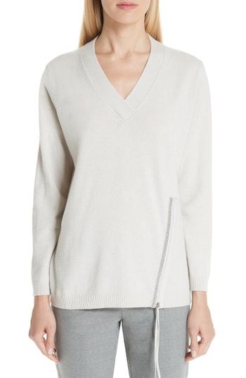 Women's Fabiana Filippi Beaded Wool Blend Pullover Us / 42 It - Beige