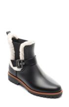 Women's Bernardo Zain Genuine Shearling Trim Rain Boot M - Black