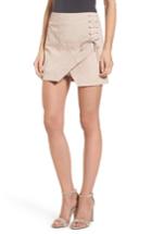 Women's Blanknyc Lace-up Suede Miniskirt - Beige