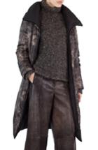 Women's Akris Martina Shearling Print Reversible Techno Taffeta Parka - Brown