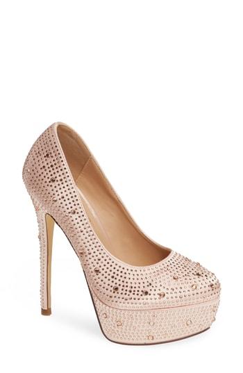 Women's Lauren Lorraine Victoria Platform Pump .5 M - Beige