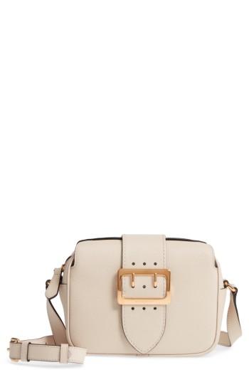 Burberry Small Buckle Leather Crossbody Bag - Grey