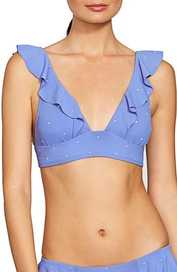 Women's Robin Piccone Jennie Ruffle Bikini Top - Blue