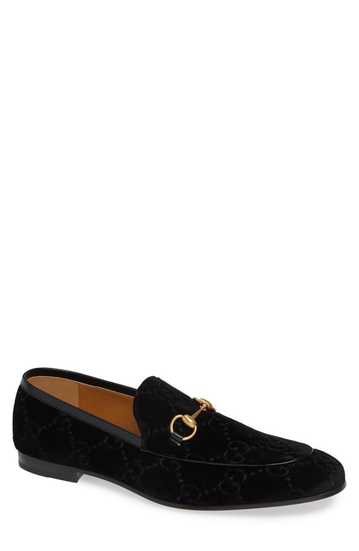 Men's Gucci Jordaan Gg Velvet Loafer