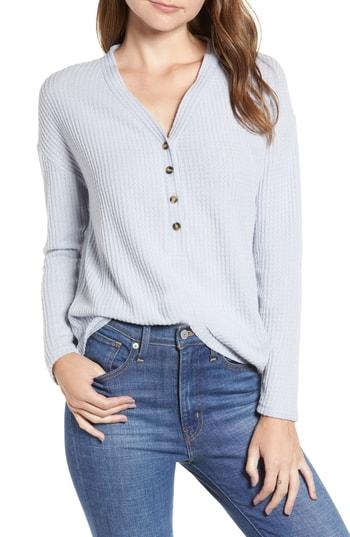 Women's Socialite Thermal Henley - Blue