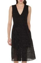 Women's Akris Organza Ribbon Stripe Dress - Black