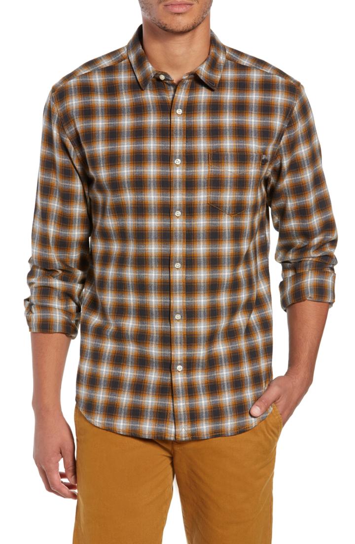 Men's Life/after/denim Retrograde Slim Fit Herringbone Sport Shirt - Yellow