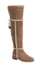 Women's Frye 'tamara' Genuine Shearling Over The Knee Boot M - Beige