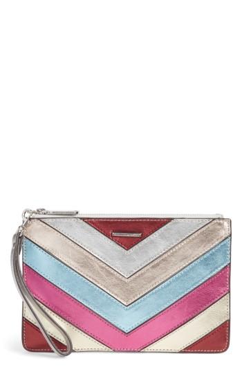 Women's Rebecca Minkoff Metallic Leather Wristlet Pouch - Metallic