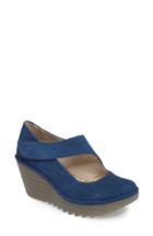 Women's Fly London Yeon Mary Jane Platform Wedge -8.5us / 39eu - Blue