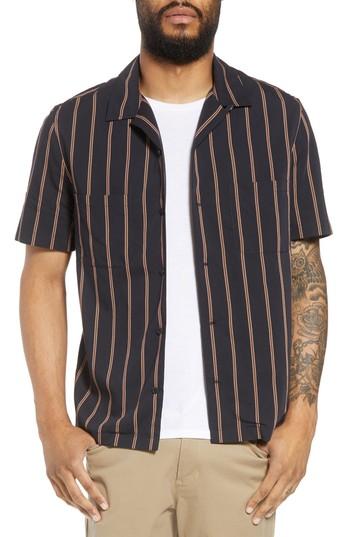 Men's Vince Classic Vintage Cabana Shirt - Blue