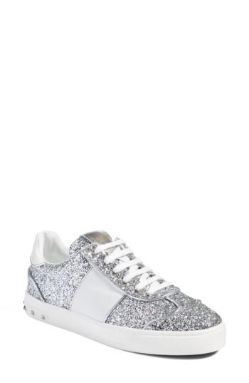 Women's Valentino Garavani Flycrew Rockstud Sneaker Us / 36eu - Metallic