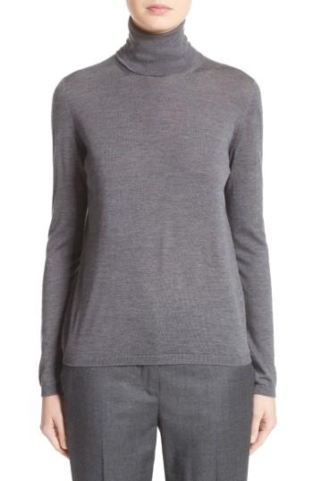 Women's Max Mara Virgin Wool Turtleneck - Grey