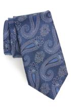 Men's Nordstrom Men's Shop Emery Paisley Silk Tie, Size - Blue